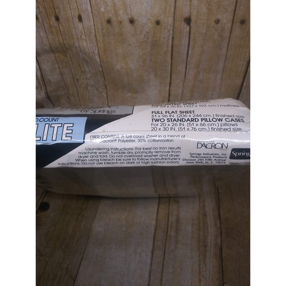 Vtg Performance Springs Full Sheet set NO Iron Pink Flowers Bedding New (hb) - Picture 4 of 6